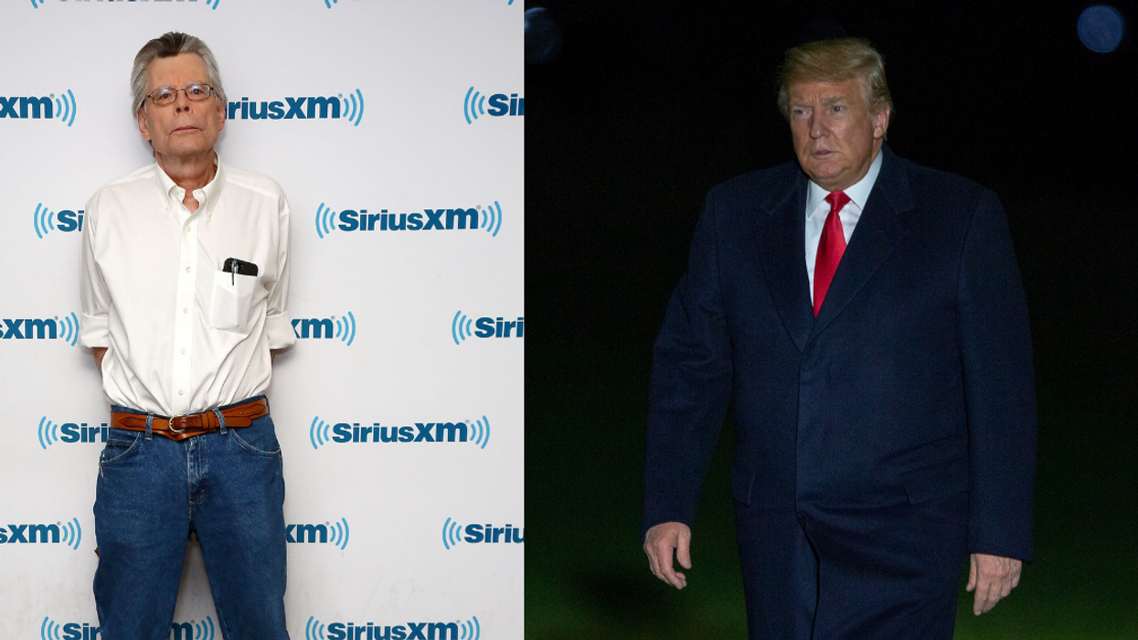Stephen King Has His Own Two-Word Campaign Message To Counter Trump's ❤️
