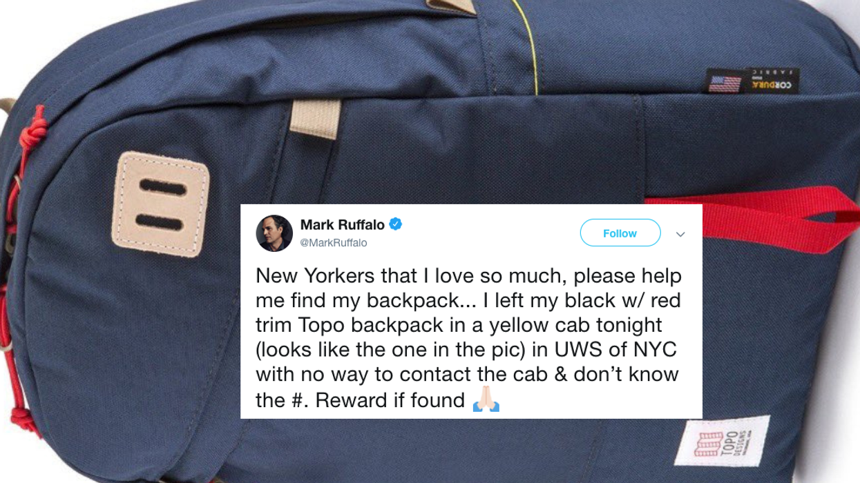 Mark Ruffalo Lost His Bag In An NYC Taxi—And Twitter Had A Lot Of Jokes