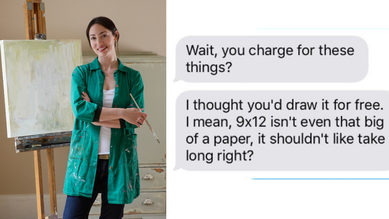 Artist's Entitled Friend Goes Off On Her After Trying To Get Her To Draw A Free Portrait