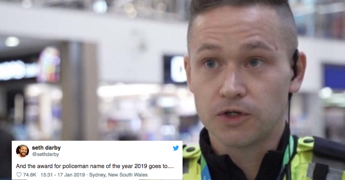 The Internet Is In Love With This Police Officer Who Has The Best Name Ever 😂