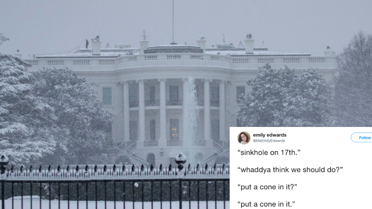 Another Sinkhole Has Opened Up Just A Block From The White House, And Here Come The Jokes đ
