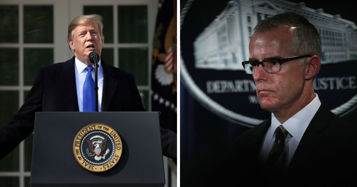 President Trump Hits Back At Former FBI Director Andrew McCabe Over His 'Deranged' Interview On '60 Minutes'