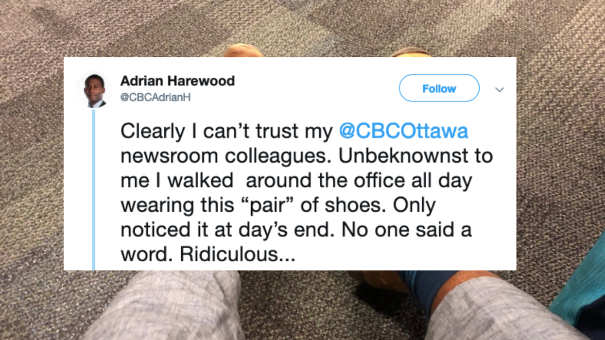 Sometimes You Get Through An Entire Day At Work Only To Notice You're Wearing Mismatched Shoes