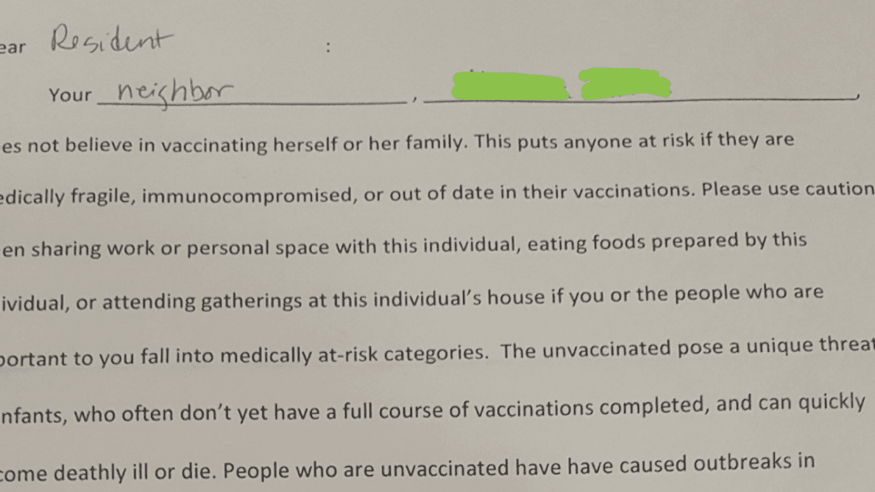 Concerned Moms Out Their Anti-Vax Neighbor In Powerful Viral Letter