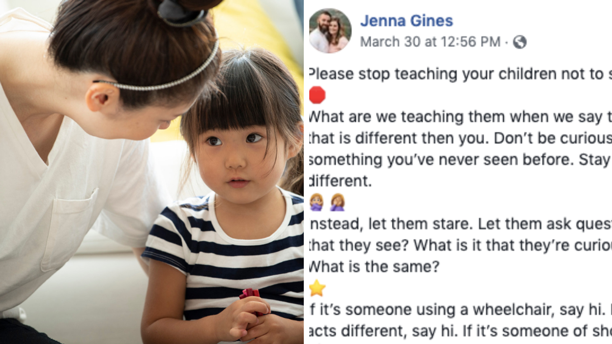 Mom Pens Powerful Post About Why We Shouldn't Stop Children From Staring