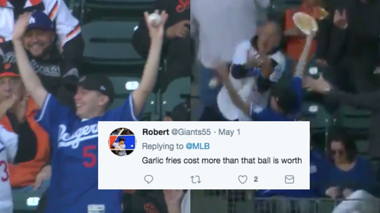 Overzealous Fan Somehow Drops His Food Twice During The Same Baseball Game While Trying To Catch Foul Balls