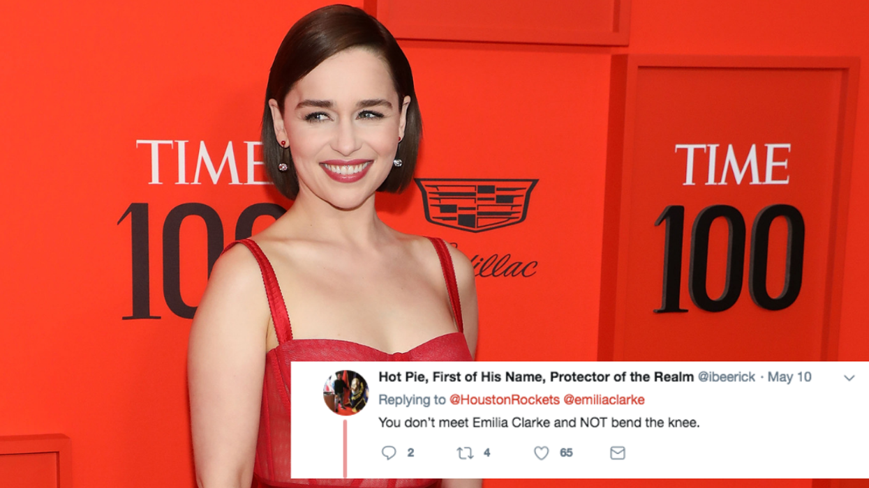 Emilia Clarke Got The Hilarious Royal Treatment At An NBA Playoffs Game In Houston