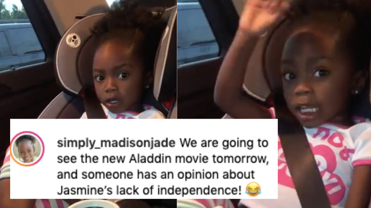 Little Girl Is Not Having Any Of Princess Jasmine Needing Aladdin In Order To See The World In Applause-Worthy Viral Video