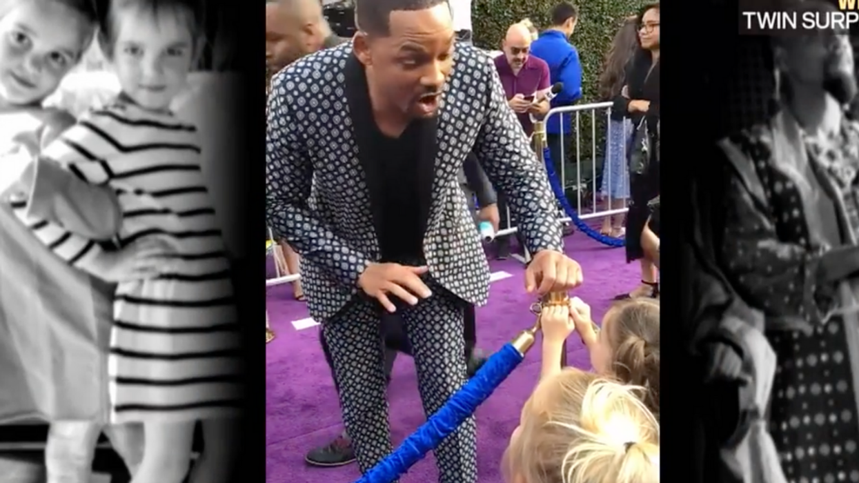 Will Smith Granting 4-Year-Old Twin Social Media Stars Mila And Emma Stauffer's Wishes At The 'Aladdin' Premiere Is Pure Magic