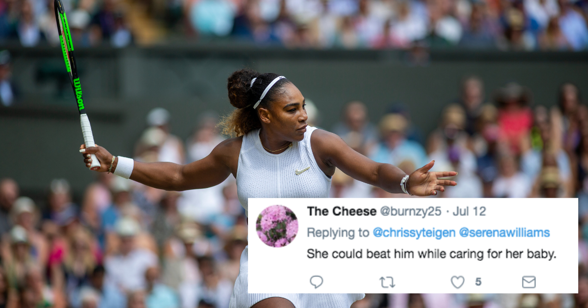 An Alarming Percentage Of Men Think They Could Win A Point Off Serena Williams