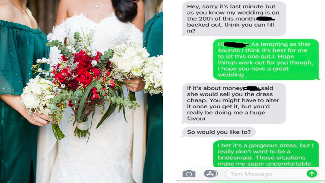 Entitled Bride Asks Her Cousin To Be A Last-Minute Bridesmaid, Then Fat Shames Her When She Says No