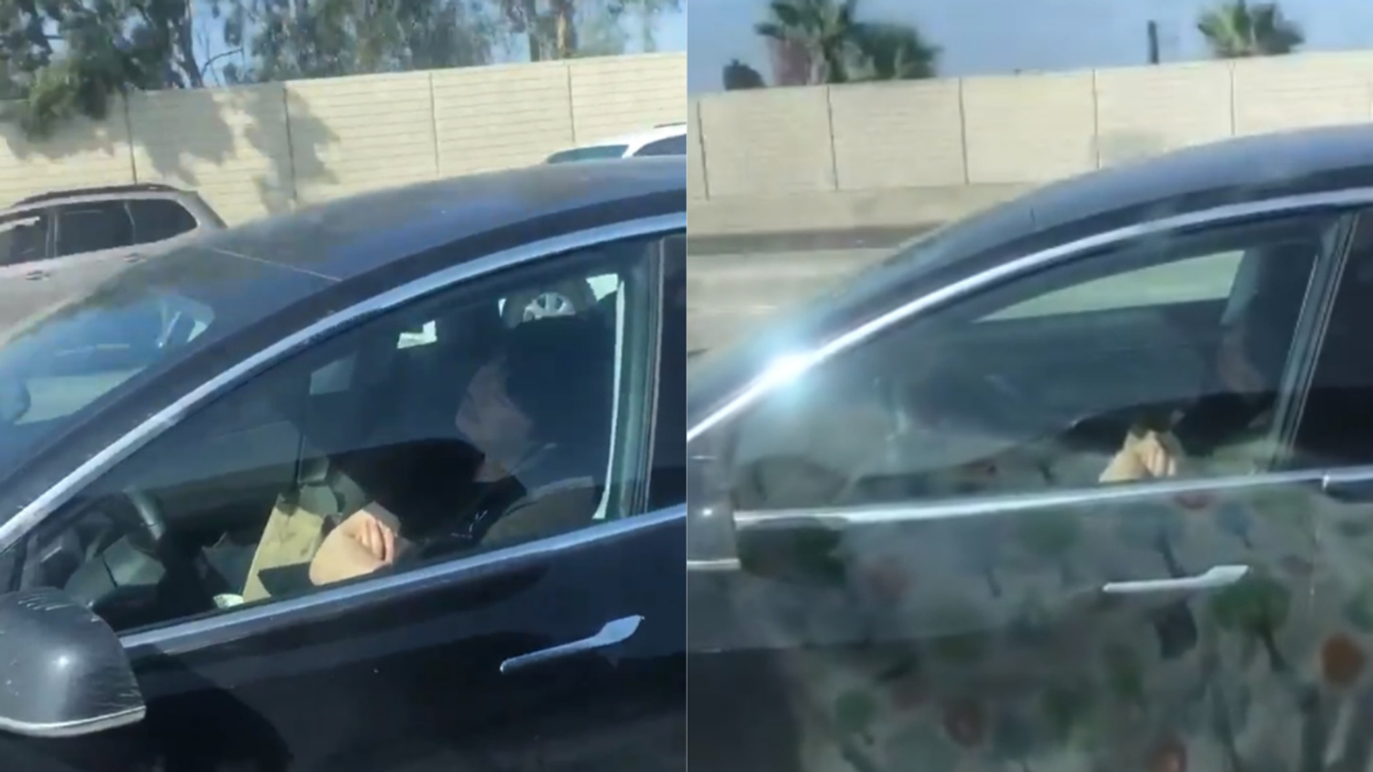 Footage Of Tesla Driver Allegedly Sleeping As Car's Auto-Pilot Drives Causes Concern