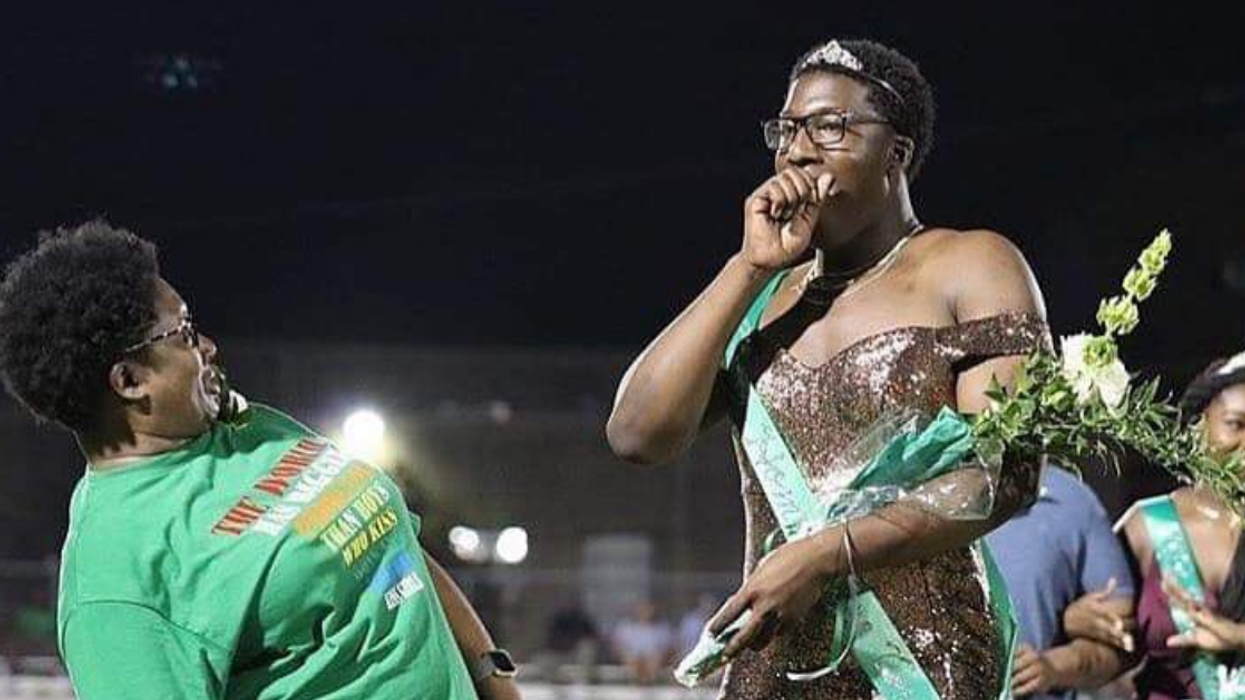 Tennessee High School Principal Shuts Down Haters After Teen Boy Rocks Gold Gown While Receiving His Homecoming Crown