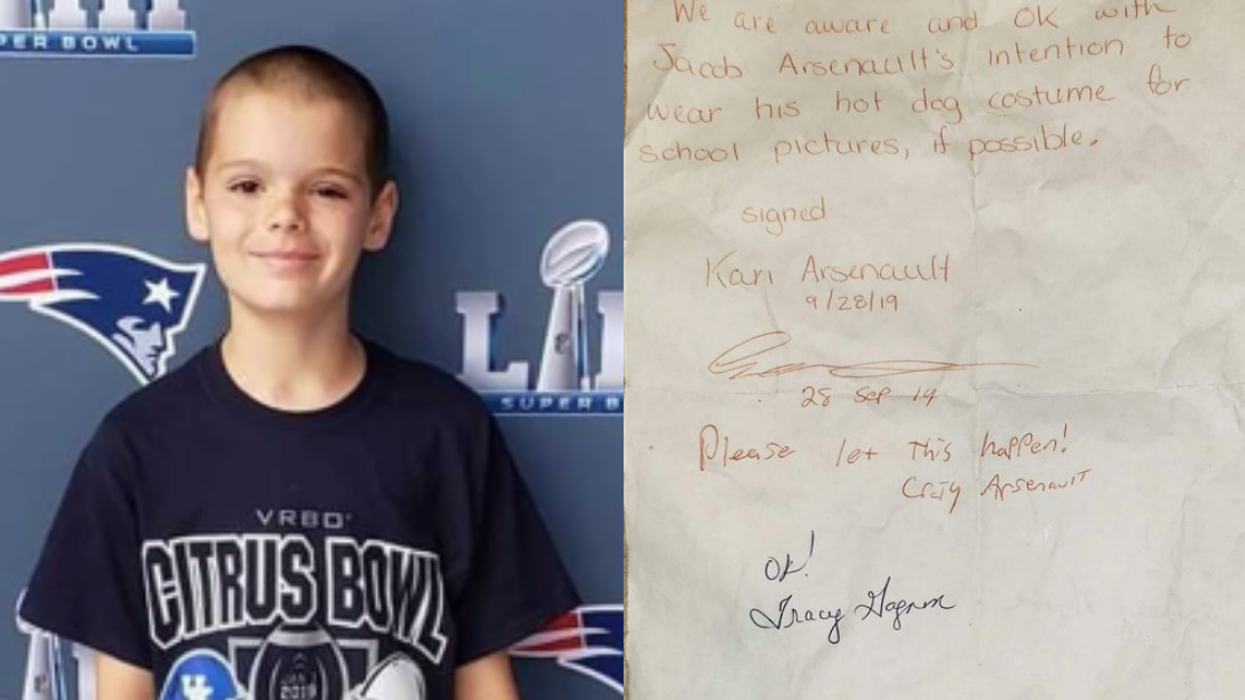 Parents Dare Their 9-Year-Old Son To Wear A Hot Dog Costume For His School Photo, And He Delivered Big Time