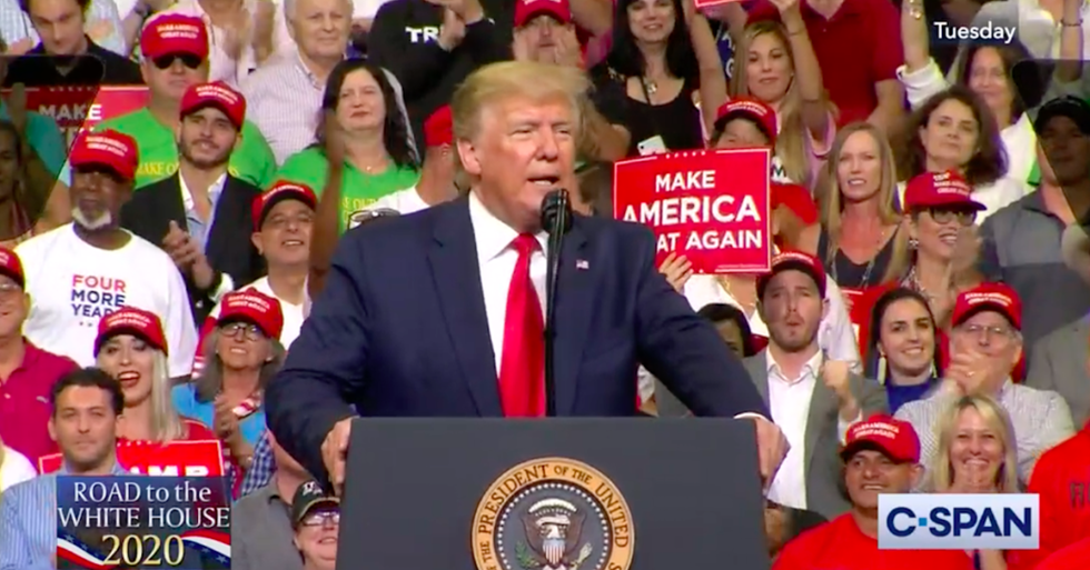 Donald Trump Claimed He'll Cure Cancer If Re-Elected Minutes After Don Jr. Ripped Joe Biden For Making the Same Claim