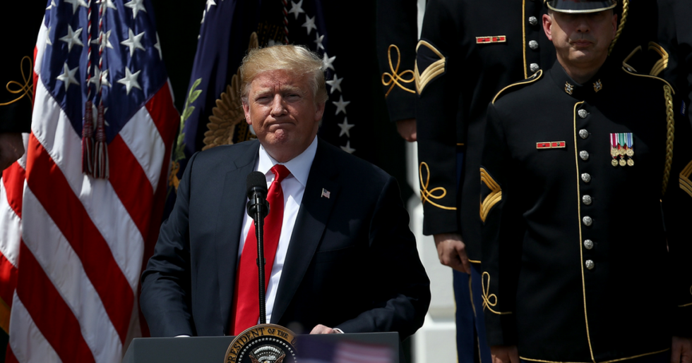 A Man Took a Knee During the National Anthem at Trump's 'Celebration of America' Event and the Internet Is Cheering