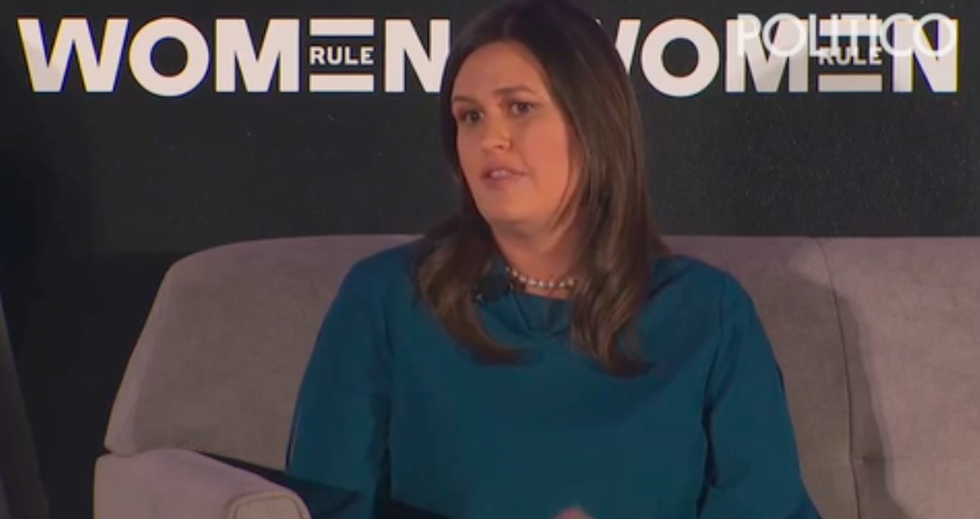 Sarah Sanders Just Defended Donald Trump's Harsh Treatment of Female Reporters, and People Are Rolling Their Eyes