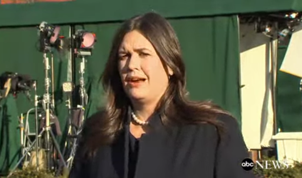 Sarah Sanders Is Getting Dragged for Her Latest Absurd Talking Point in Response to Questions About the Indictment of Roger Stone