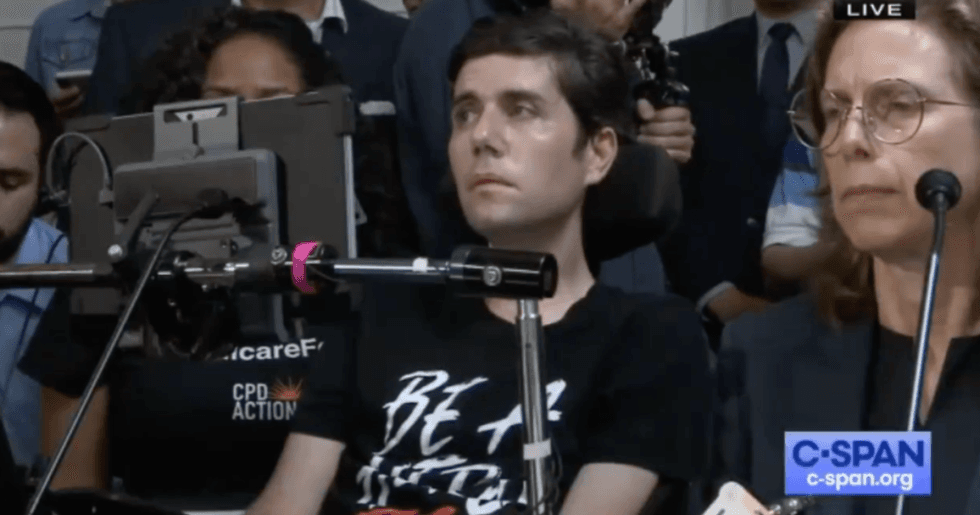 Healthcare Activist With ALS Just Gave Powerful Testimony in Support of Medicare for All Using Text to Voice Computer Program