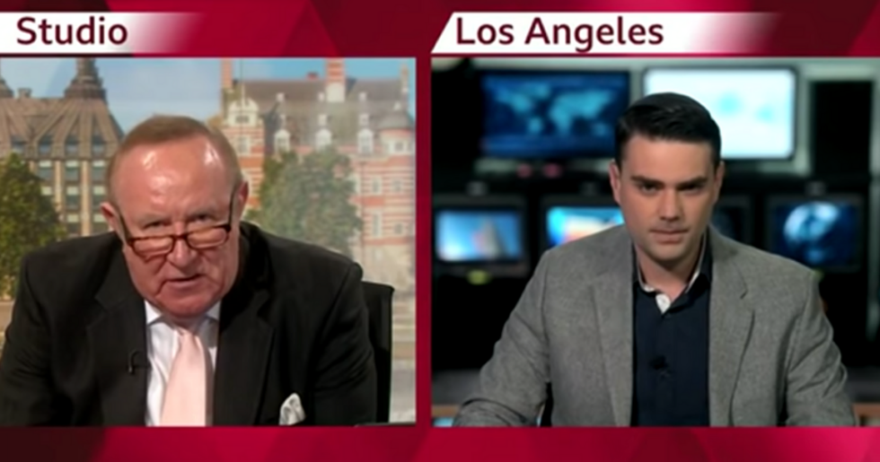 Far-Right Commentator Ben Shapiro Just Stormed Out of a BBC Interview After Hearing His Own Words Read Back to Him