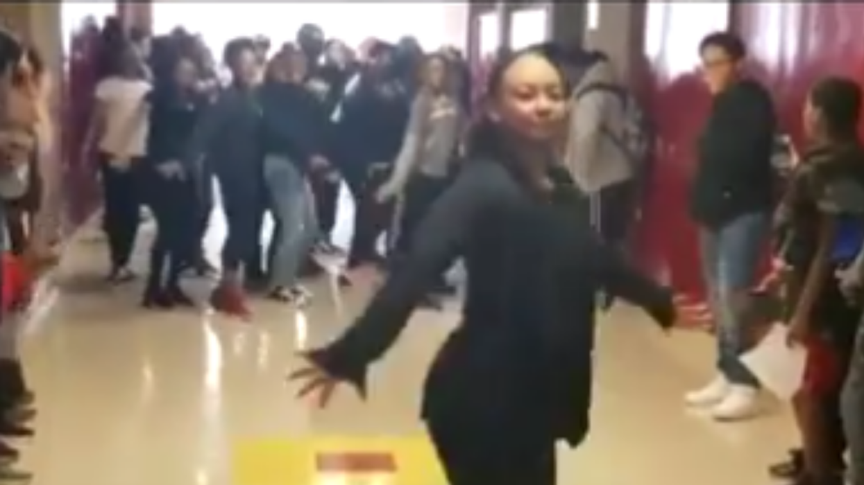 Teacher Becomes Internet Hero After Leading Students In Epic 'Thriller' Dance Down School Hallway