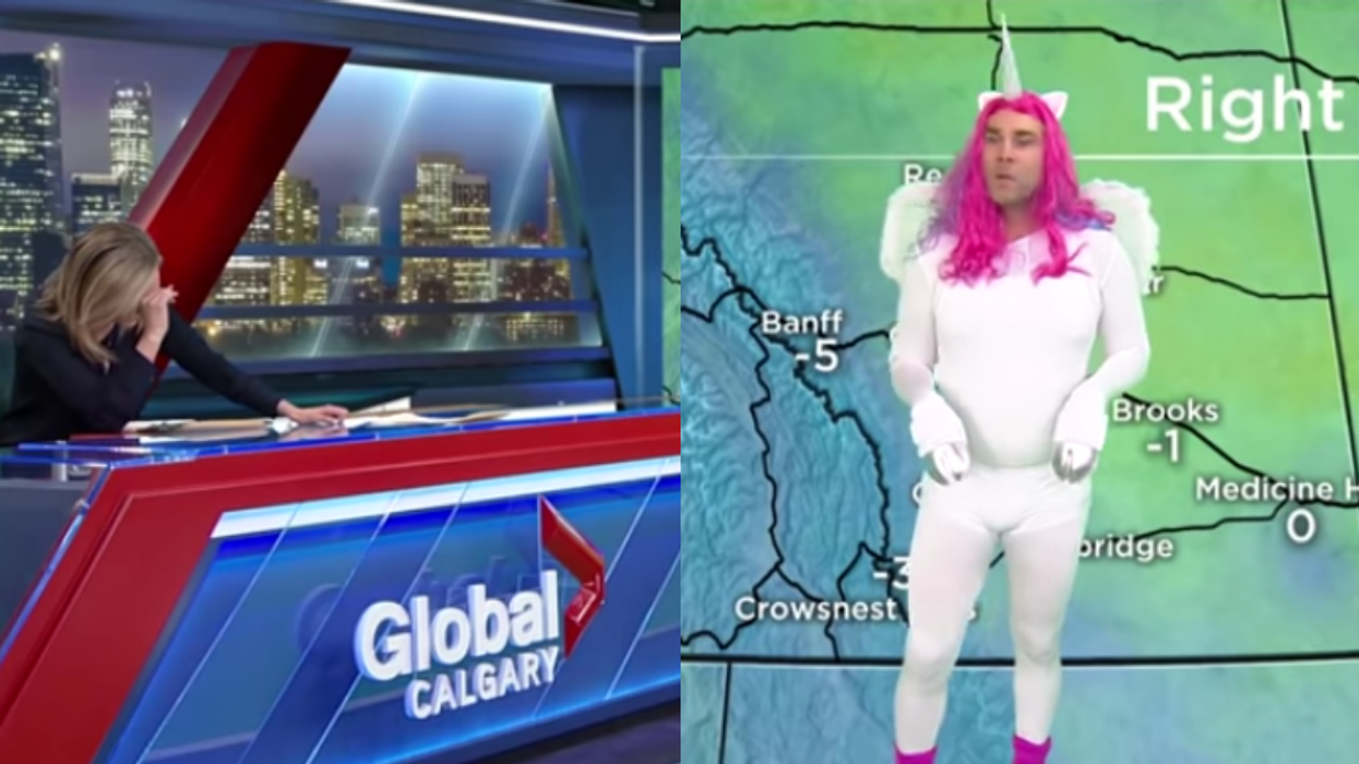 News Anchors Totally Lose It When Meteorologist Prances Onto Set Dressed As A Unicorn