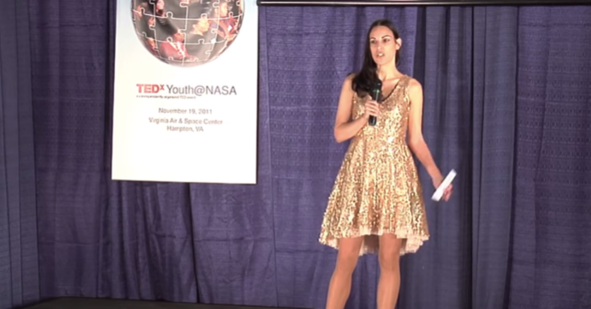 Scientist Wears Sequined Dress During NASA Speech After Unusual Request From Group Of Girls