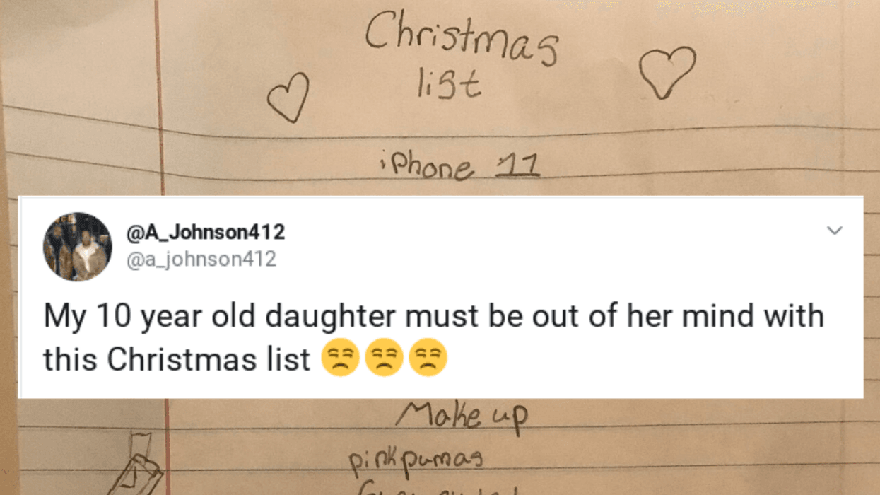 10-Year-Old Girl's Lavish Christmas Wish List Leaves Her Dad In Disbelief But Also Kind Of Impressed