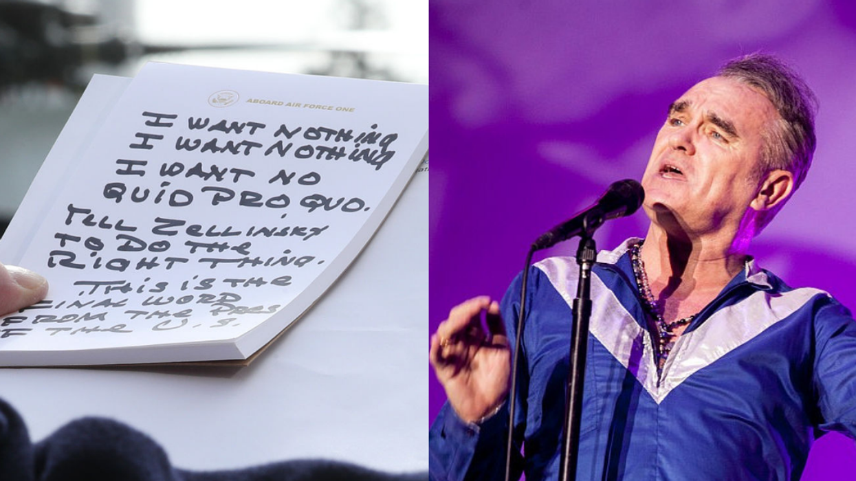 People Are Turning Trump's Handwritten Impeachment Notes Into Genius Morrissey-Style Songs