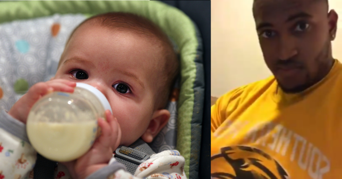 Dad Goes Viral After Ingenious 'Breastfeeding' Trick To Get His Baby To Drink Her Milk