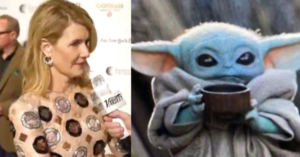 Laura Dern Claims She Saw Baby Yoda 'At A Basketball Game' In Awkward Interview, And Even She's Confused