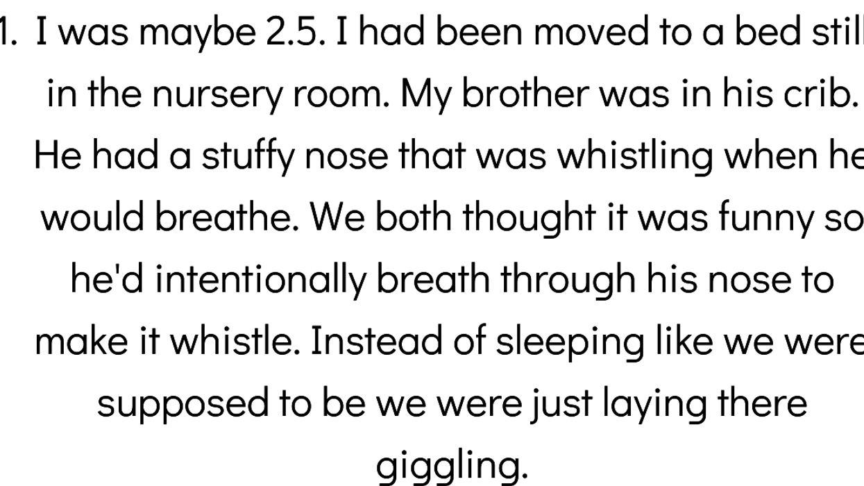 People Share Their First Memory