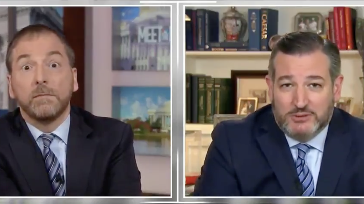 'Meet the Press' Crew Laughs at Ted Cruz During Live Interview for Believing Ukraine Conspiracy Theory