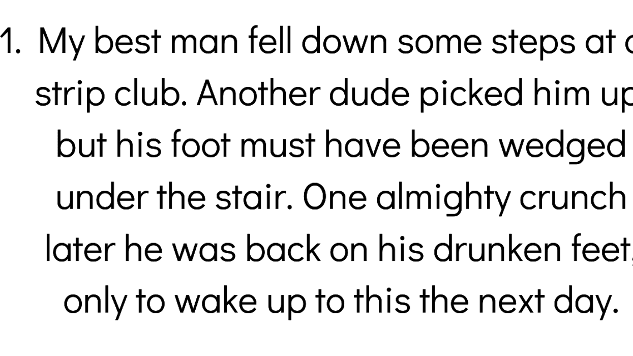 People Share The Biggest Bachelor Party Or Wedding Day Disasters They've Ever Seen