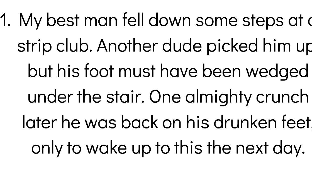 People Share The Biggest Bachelor Party Or Wedding Day Disasters They've Ever Seen
