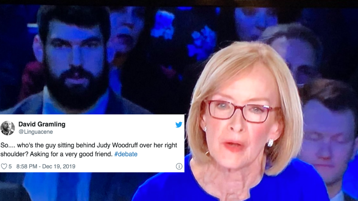 Bearded Guy Sitting Behind Debate Moderator Thanks 'Gay Twitter' For Making His Night After Being Dubbed 'Debate Daddy'