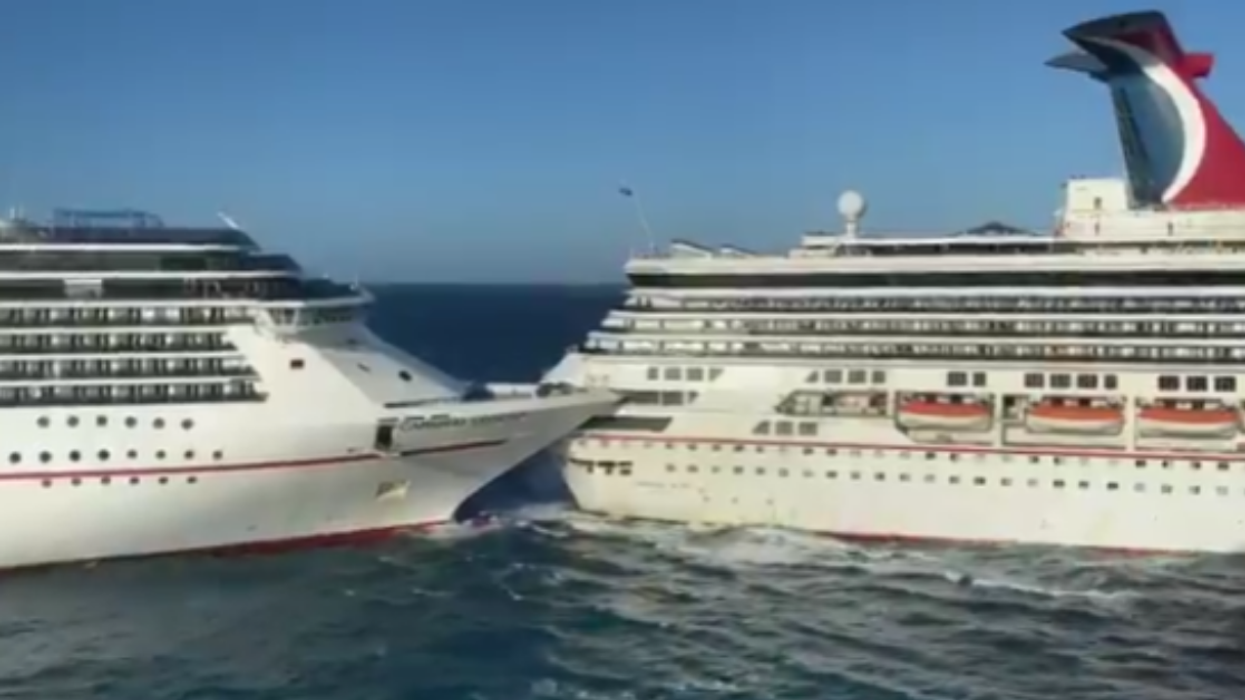 Passengers Capture Video As Two Carnival Cruise Ships Collide Off Coast Of Mexico, Injuring Six