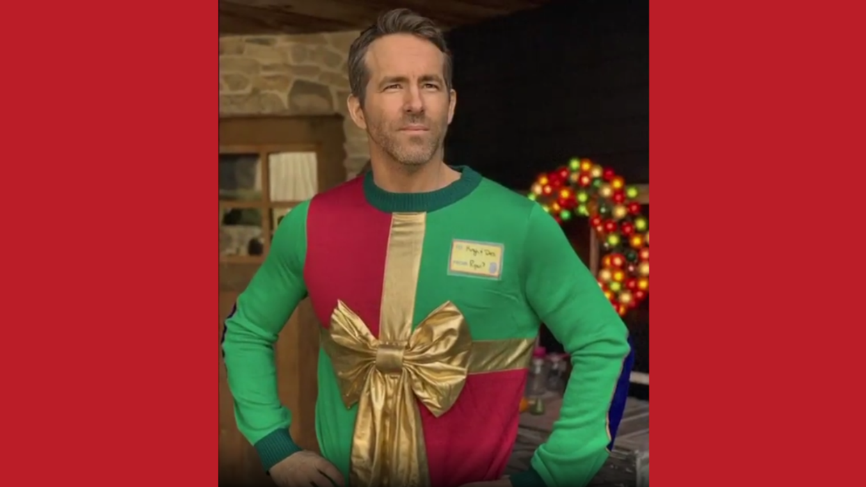 Ryan Reynolds Just Brought Back His Ugly Christmas Sweater That Hugh Jackman Tricked Him Into Wearing, And For A Very Good Cause