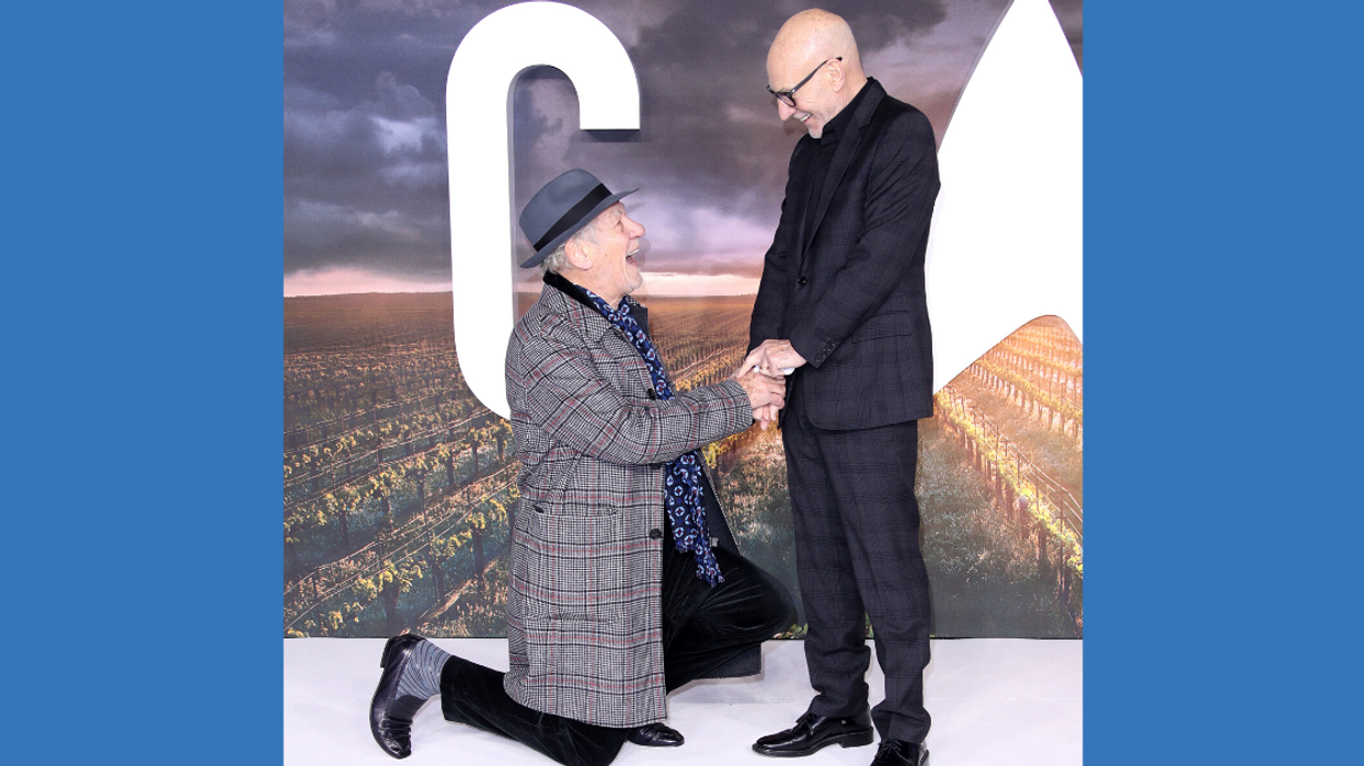 Ian McKellen Just 'Proposed' To Patrick Stewart On The Red Carpet, And Then The Two Shared The Most Tender Of Kisses