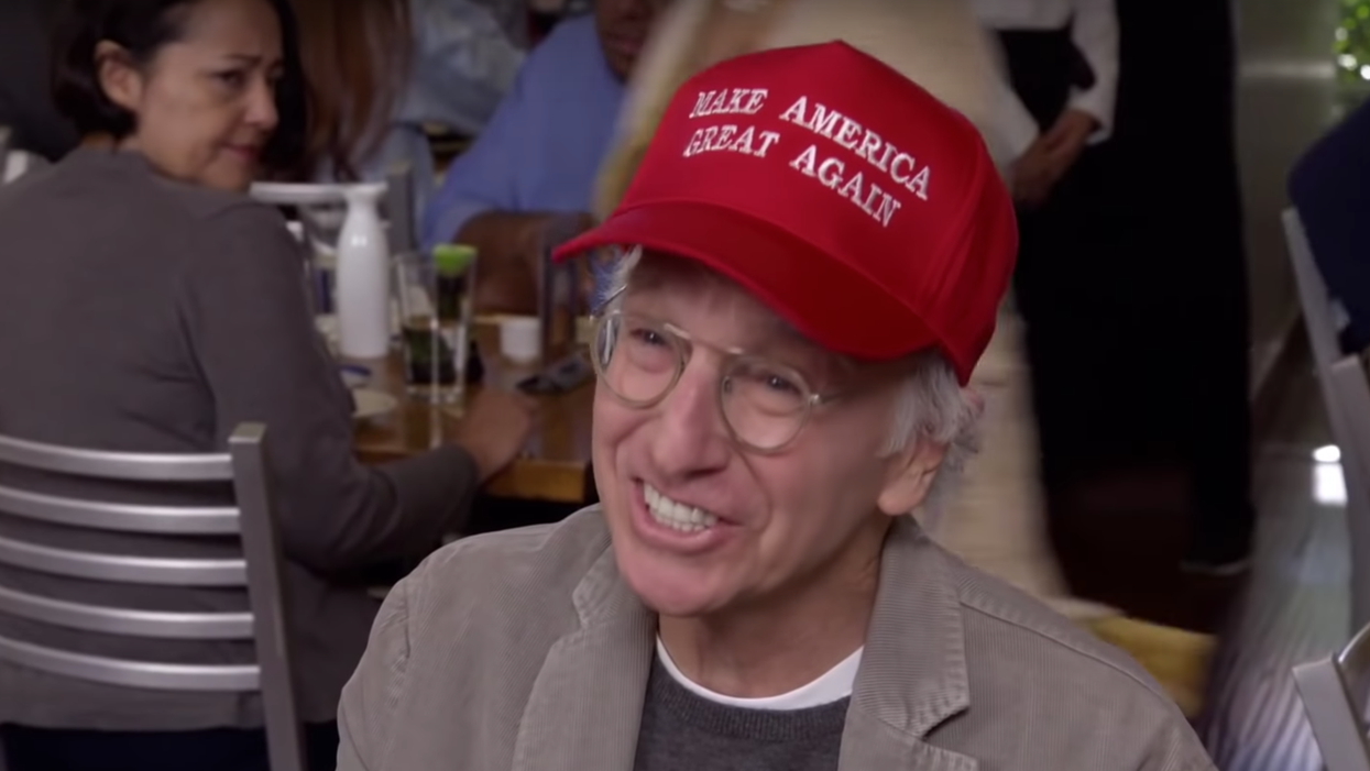 Larry David Has the Most Perfectly Larry David Use for a 'Make America Great Again' Hat in 'Curb Your Enthusiasm' Premiere