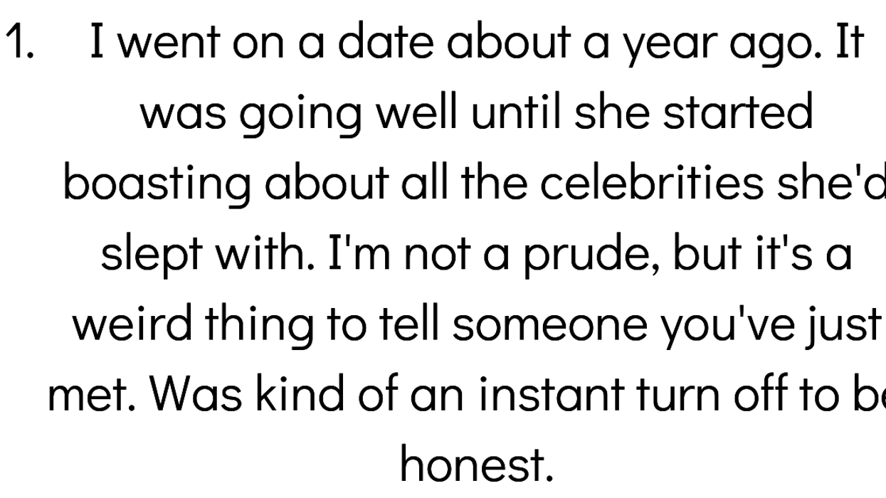 People Explain What Would Instantly Ruin A Date For Them