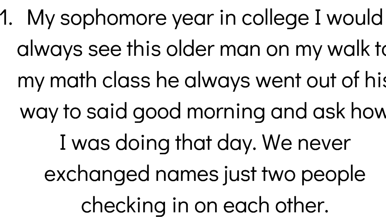 People Explain Which Stranger They Remember To This Day