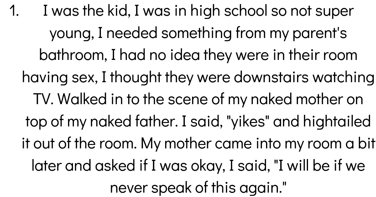 Parents Divulge Their Most Embarrassing 'The Kids Walked In During Sex' Stories