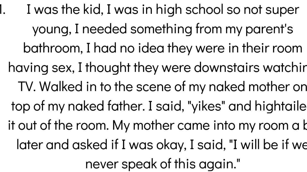 Parents Divulge Their Most Embarrassing 'The Kids Walked In During Sex' Stories