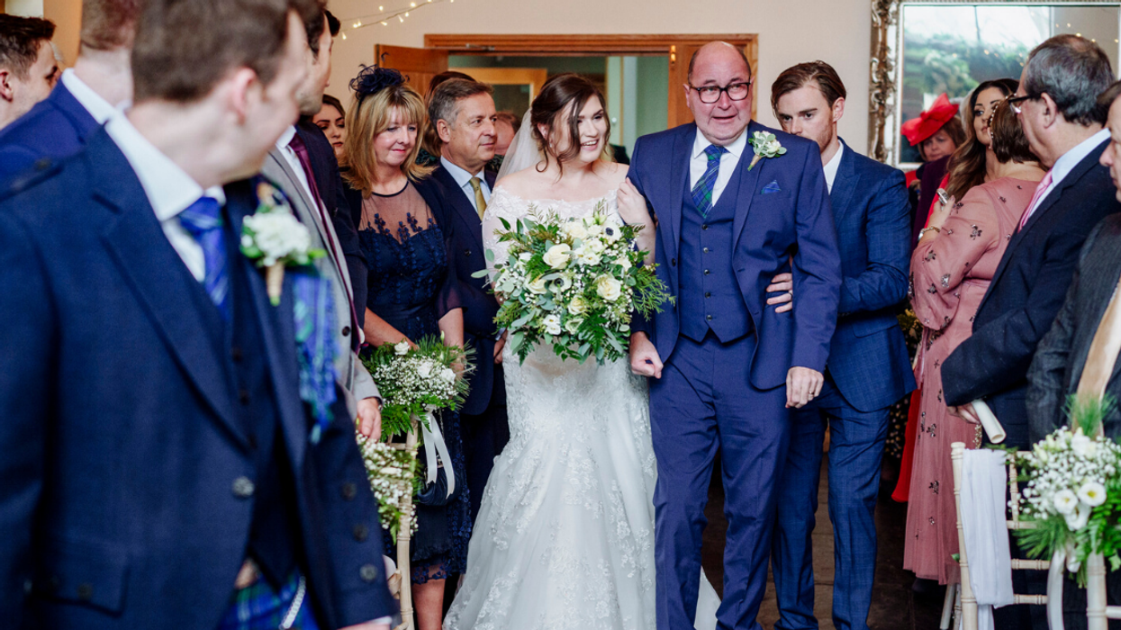 Dad Walks Daughter Down Aisle Days After Paralysis Caused By Brain Tumor