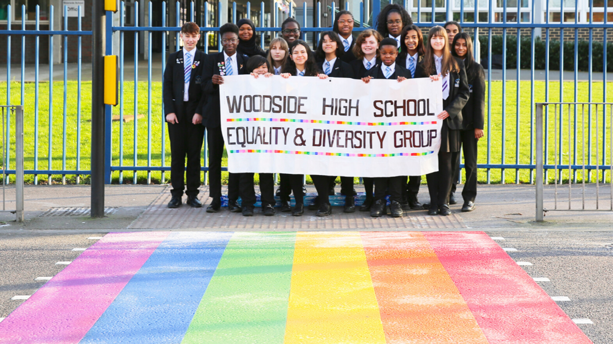 School Bombarded With Hundreds Of Homophobic Messages Just Days After Unveiling Rainbow Crosswalk For LGBTQ+ History Month