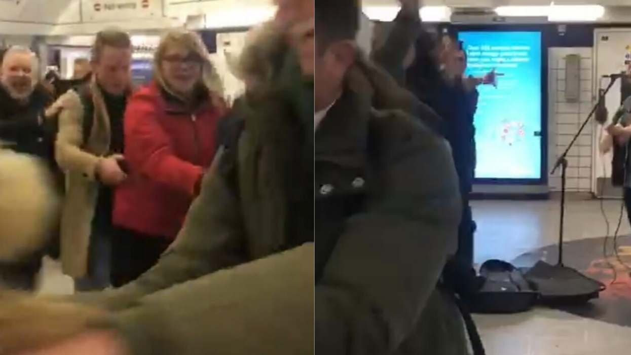 Subway Passengers Break Into Joyful Conga Line As Busker Sings In Viral Video