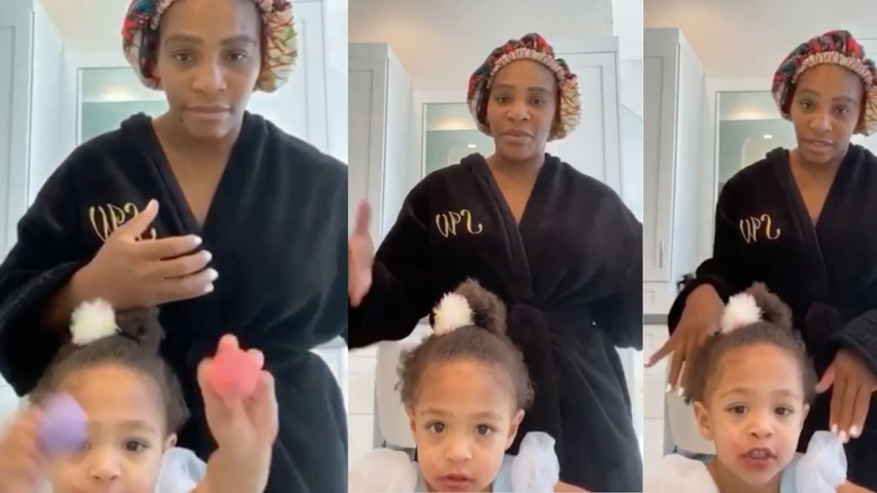 Serena Williams Tried To Give Her Fans Some Beauty Tips, But Her Daughter Olympia Completely Stole The Show
