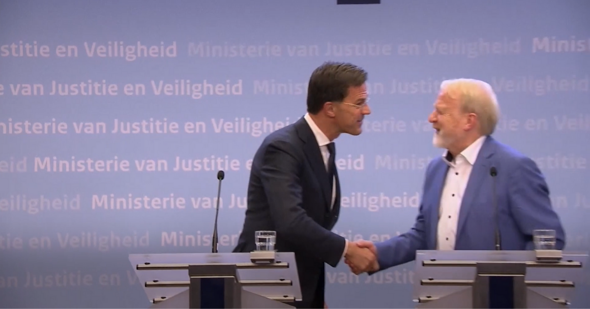 Dutch Prime Minister Warns People To Stop Shaking Hands, Then Shakes Guy's Hand Moments Later In Ultimate Facepalm Moment
