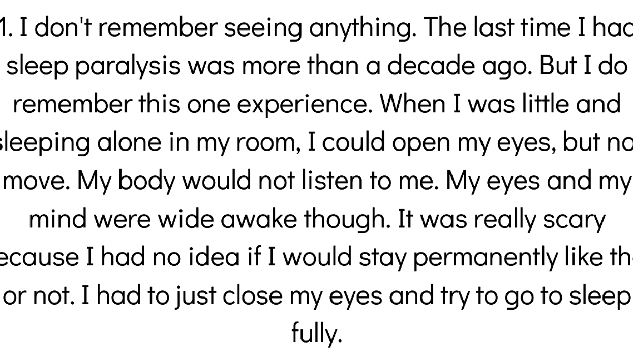 People Who Have Experienced Sleep Paralysis Explain What It's Like